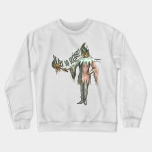 Clown Cat with Lion Puppet Crewneck Sweatshirt